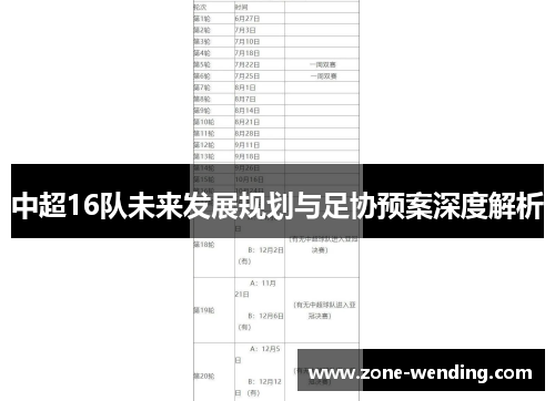 中超16队未来发展规划与足协预案深度解析